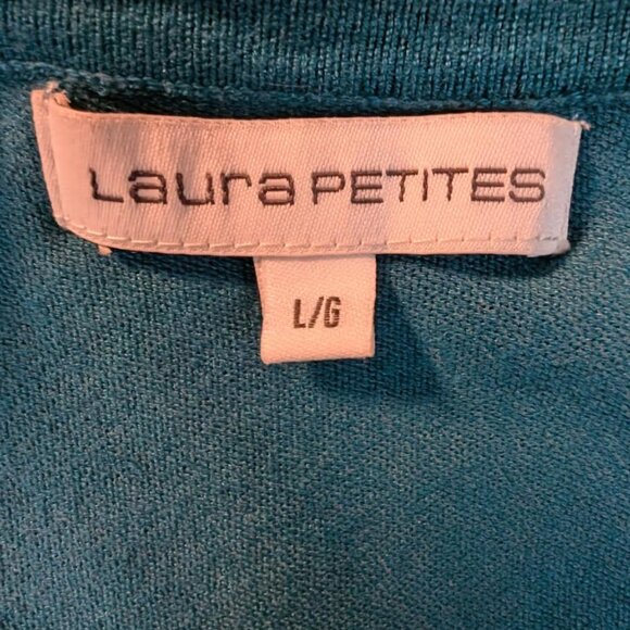 NWOT Laura Petite Sweater Top with Sequin Accents and Puff Sleeves - Picture 6 of 7